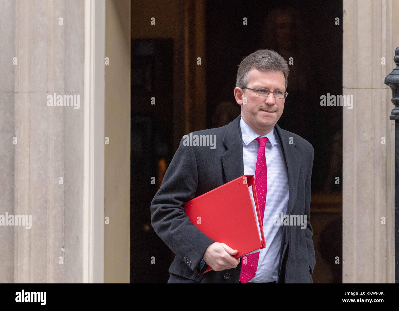 London 12th February 2019,  Jeremy Wright MP QC, Culture Secretary leaves a Cabinet meeting at 10 Downing Street, London Credit Ian Davidson/Alamy Live News Stock Photo