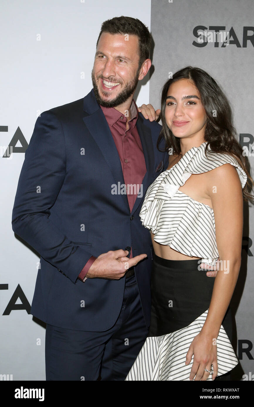 Los Angeles, Ca, USA. 12th Feb, 2019. Pablo Schreiber and Melissa Barrera at the STARZ TCA Red Carpet Event at 71Above in Los Angeles, California on February 12, 2019. Credit: Faye Sadou/Media Punch/Alamy Live News Stock Photo