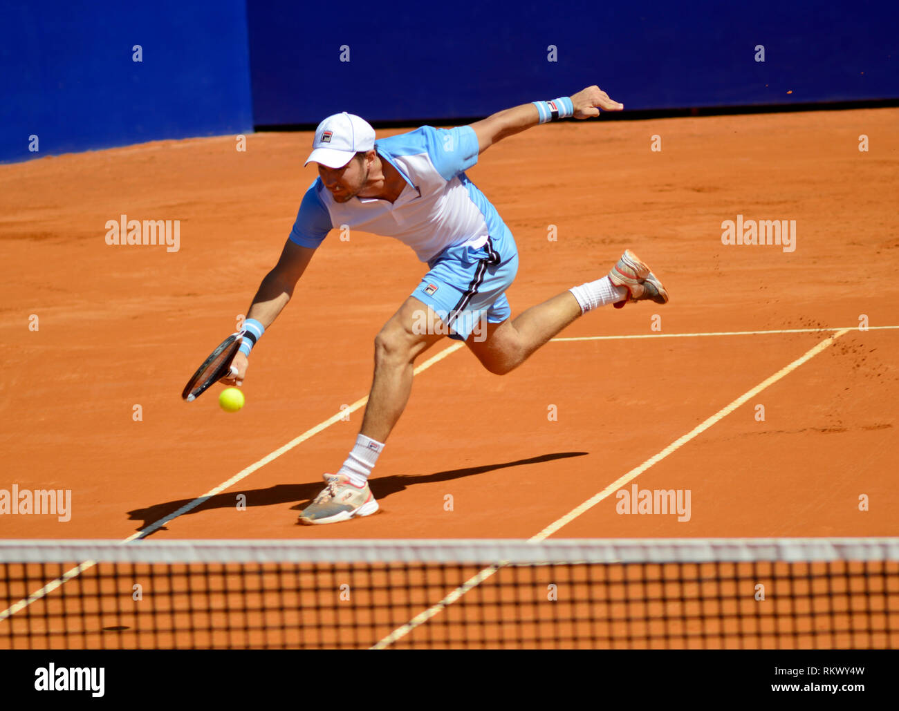 Buenos Aires, Argentina. 12th Feb 2019. Dusan Lajovic (Serbia) lost against Leonardo Mayer (Argentina) in the Argentina Open, an ATP 250 tennis tournament Credit: Mariano Garcia/Alamy Live News Stock Photo