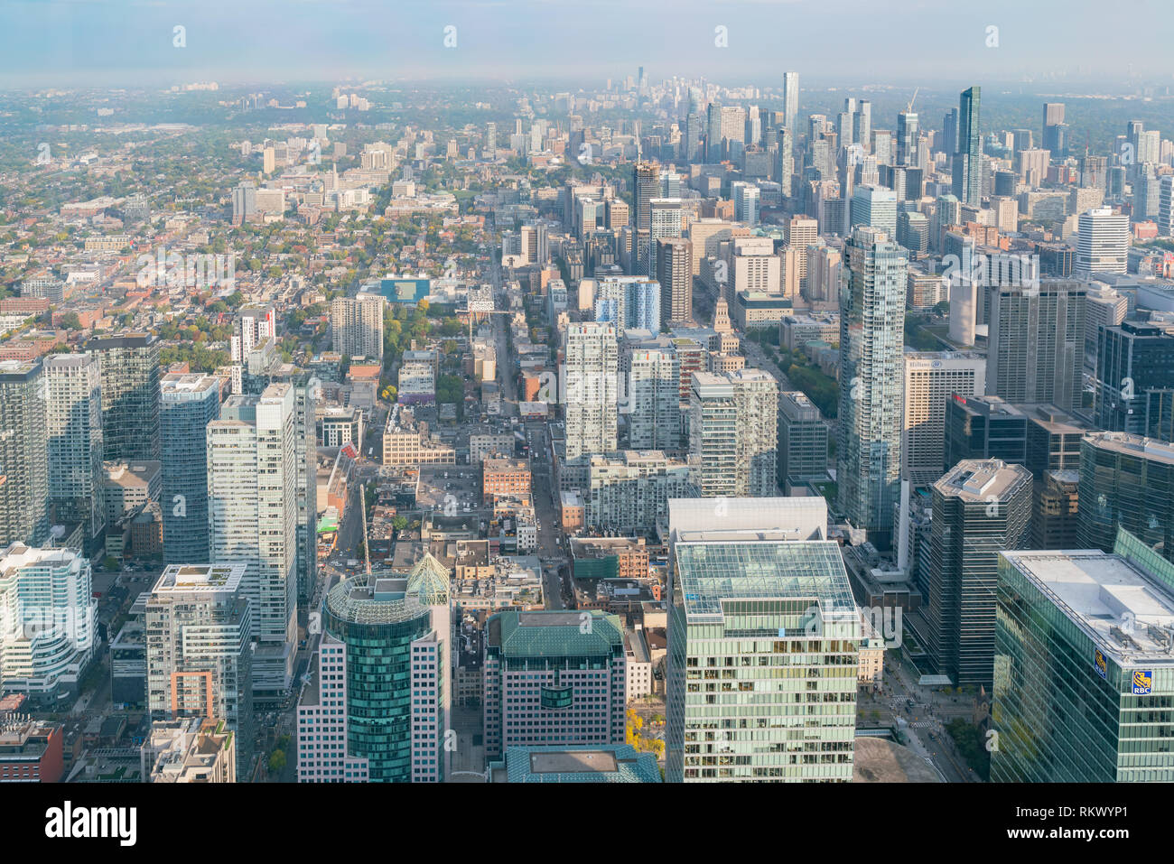 Aerial morning view of the Toronto downtown, Canada Stock Photo - Alamy
