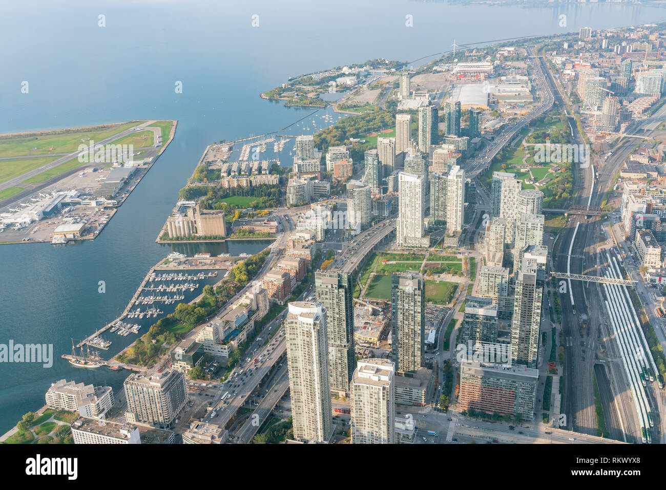 Aerial morning view of the Toronto downtown, Canada Stock Photo - Alamy