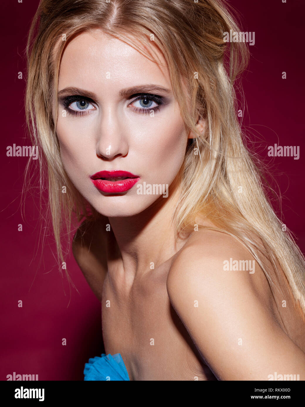Fashion portrait of a young woman posing Stock Photo