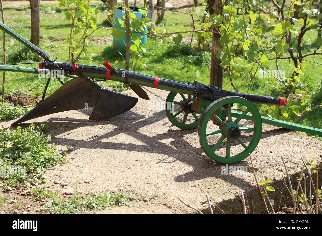 Old plow for plowing fields Stock Photo Alamy