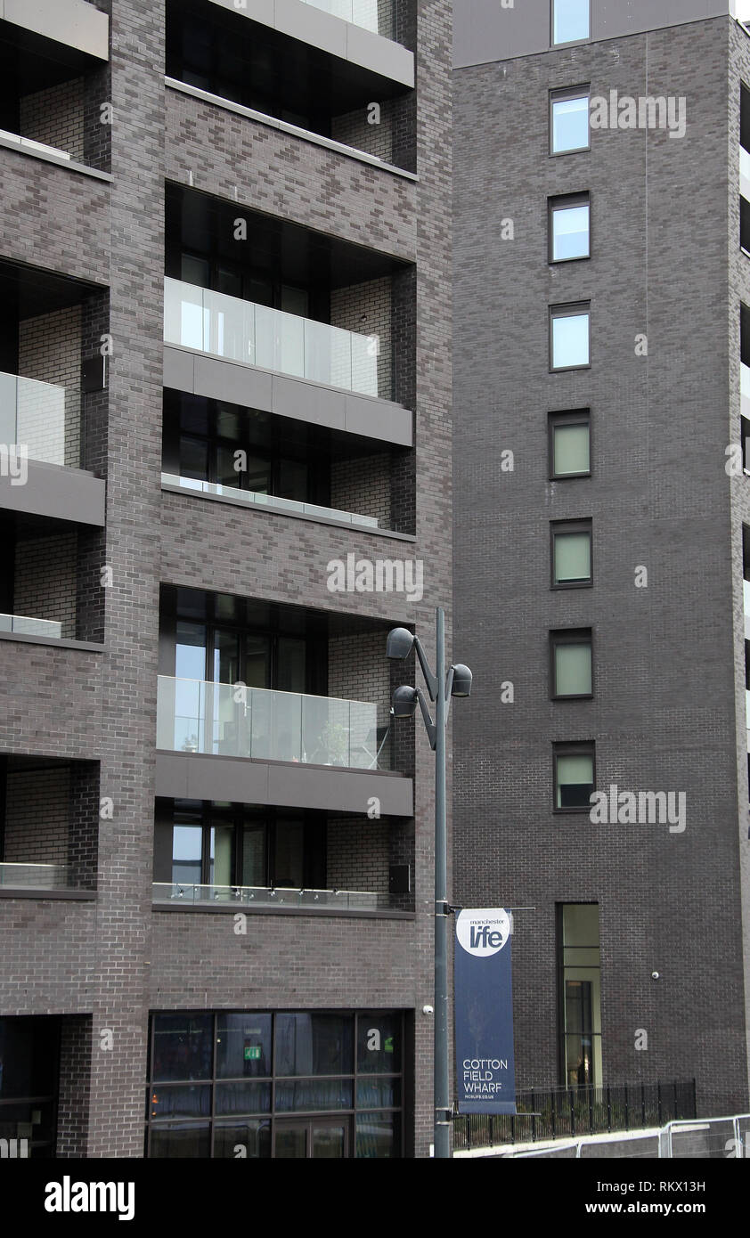 Cotton Field Wharf apartments at Ancoats in Manchester Stock Photo Alamy