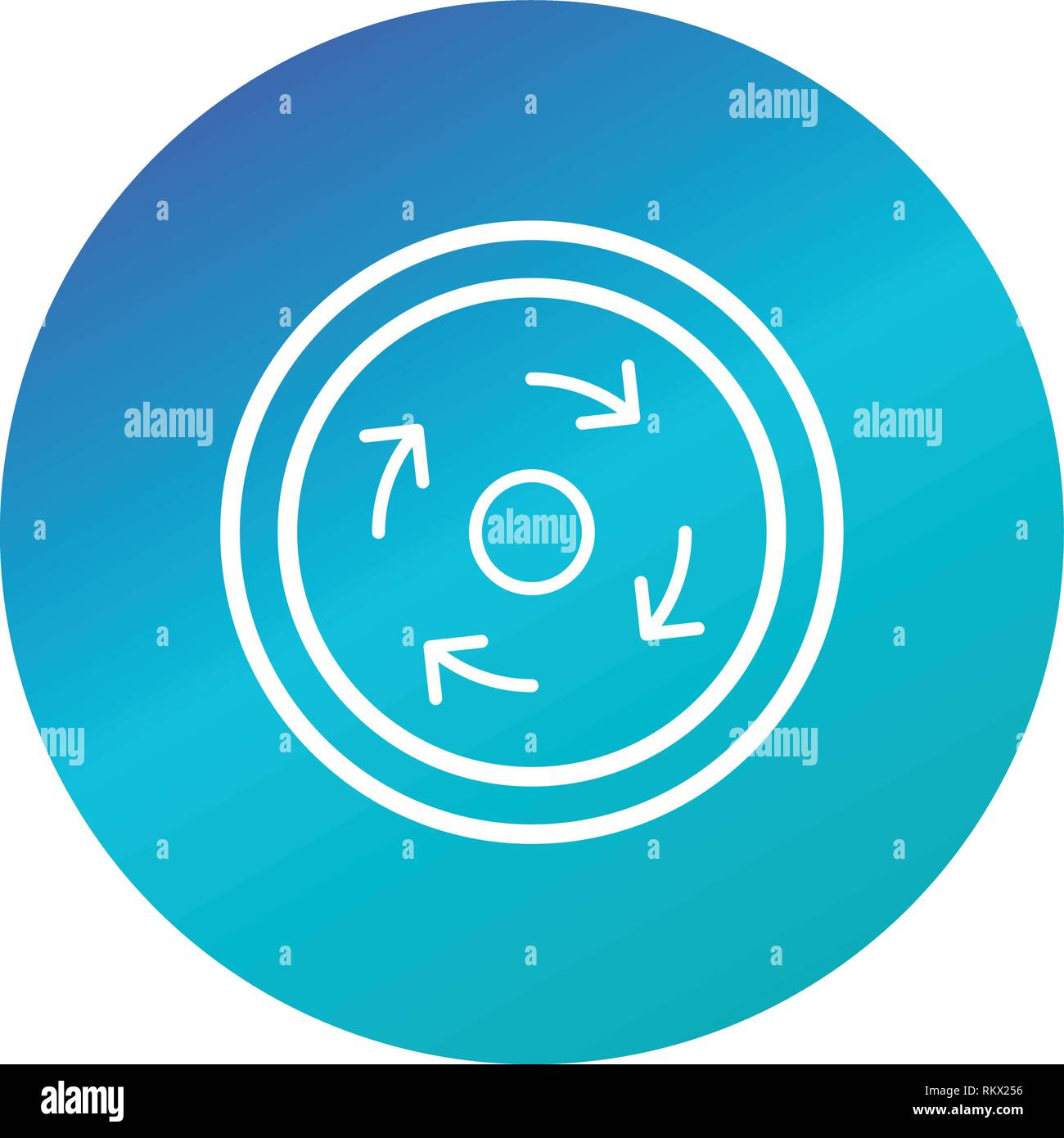 Vector Compulsory roundabout Icon Sign Icon Vector Illustration For ...