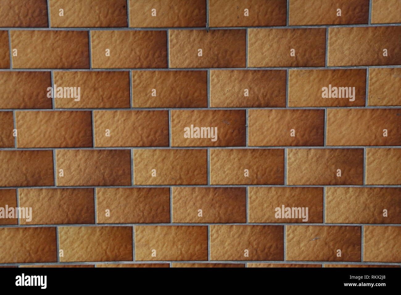 The wall is lined with ceramic tiles Stock Photo