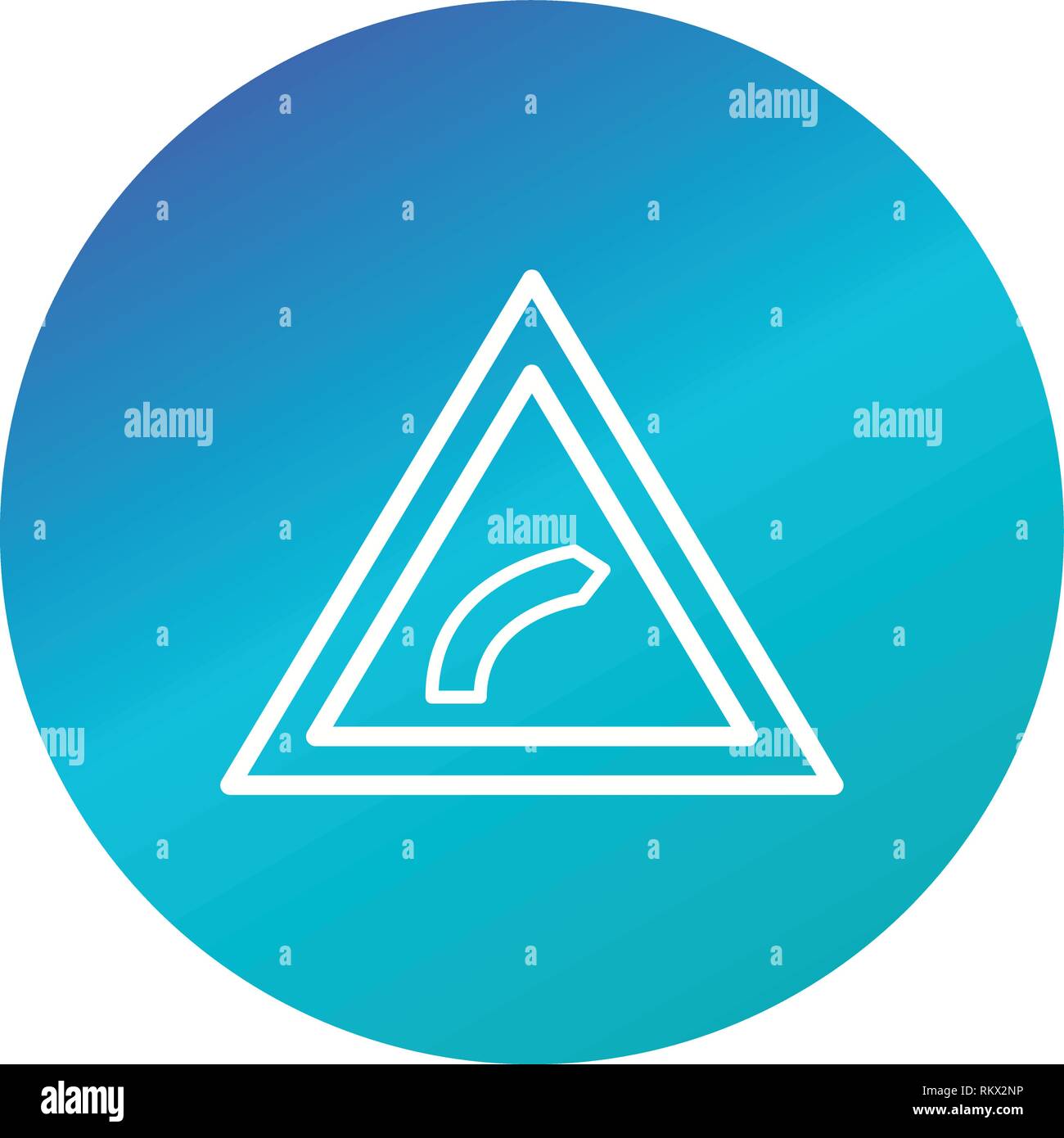 Vector Right bend Icon Sign Icon Vector Illustration For Personal And ...