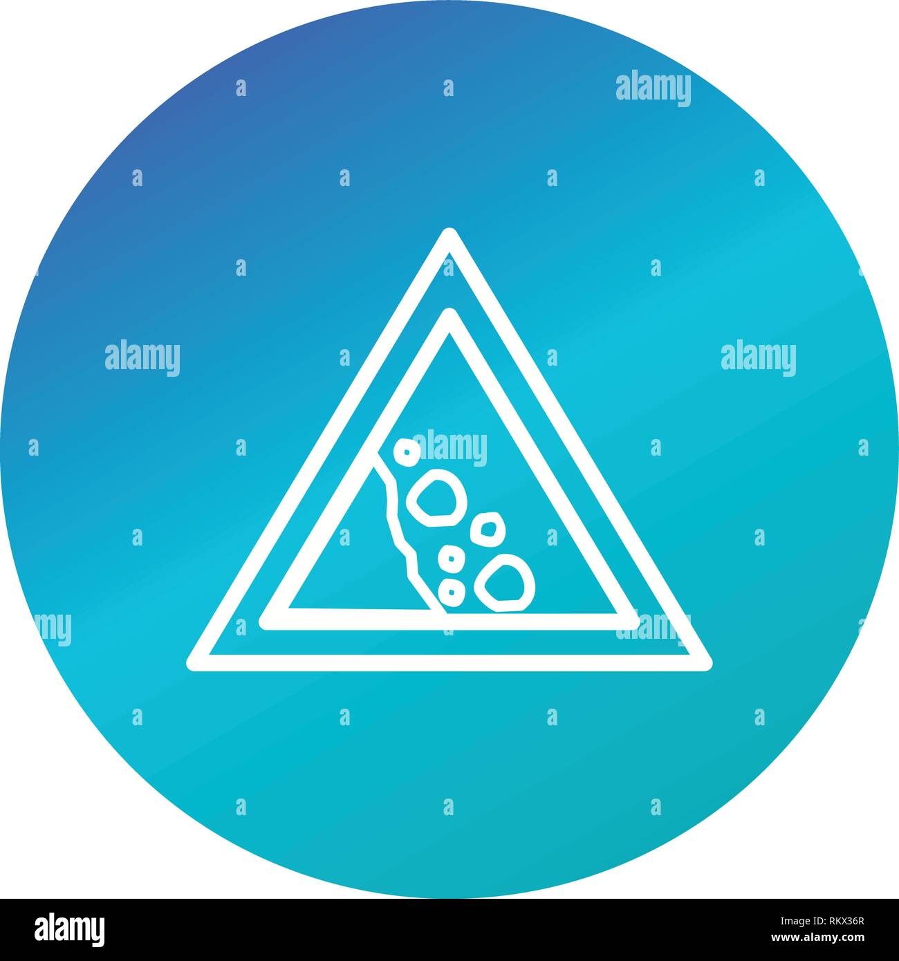 Vector Falling rock Icon Sign Icon Vector Illustration For Personal And ...