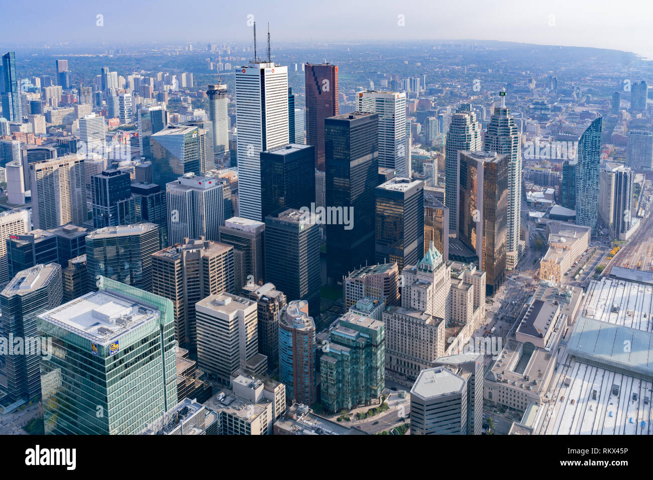 Aerial morning view of the Toronto downtown, Canada Stock Photo - Alamy