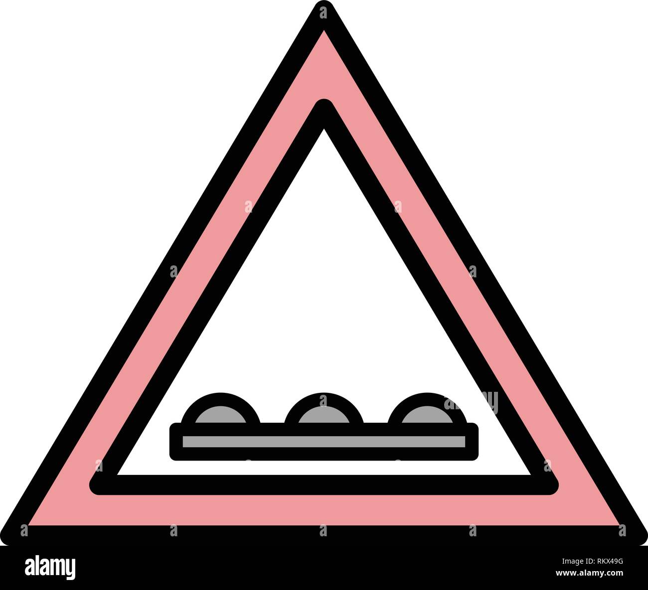 Vector Un-even road Icon Sign Icon Vector Illustration For Personal And ...