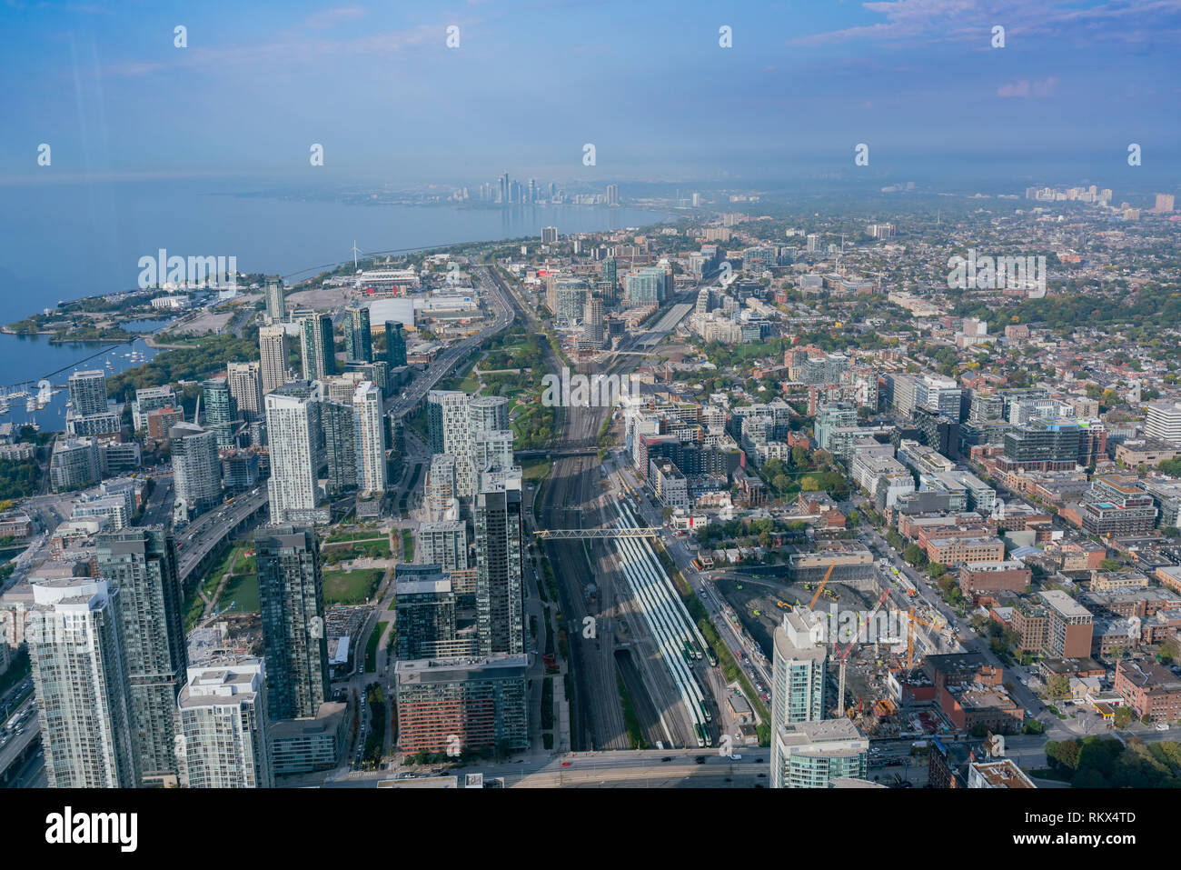 Aerial morning view of the Toronto downtown, Canada Stock Photo - Alamy