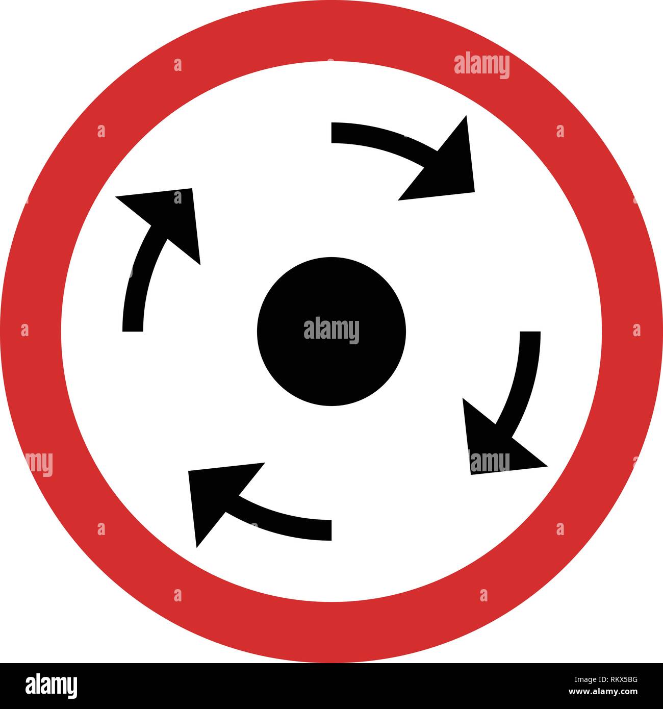 Vector Compulsory roundabout Icon Sign Icon Vector Illustration For ...