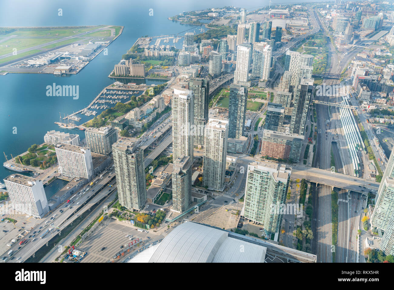 Aerial morning view of the Toronto downtown, Canada Stock Photo - Alamy