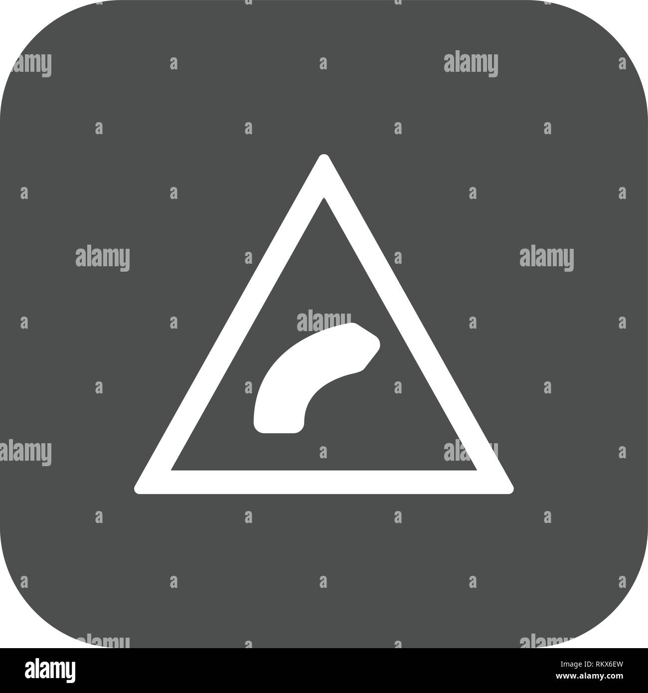 Vector Right bend Icon Sign Icon Vector Illustration For Personal And ...