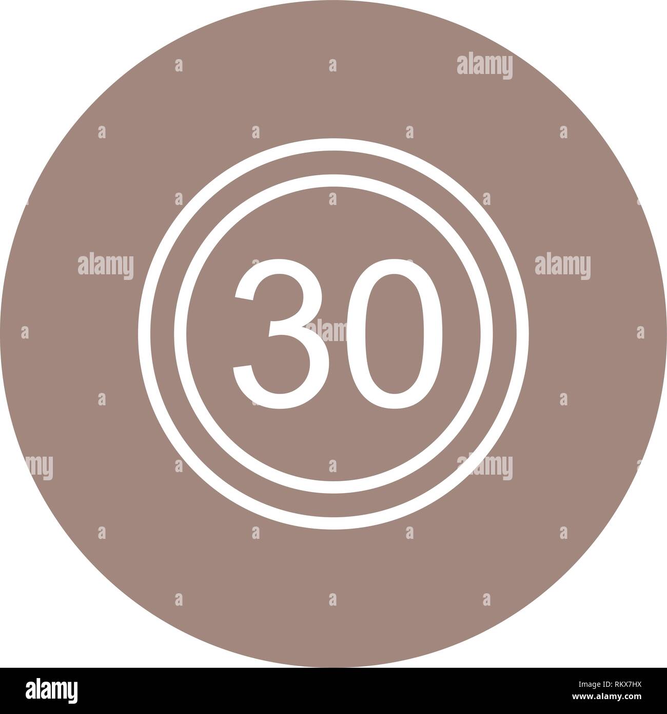 Vector Speed limit 30 Icon Sign Icon Vector Illustration For Personal ...
