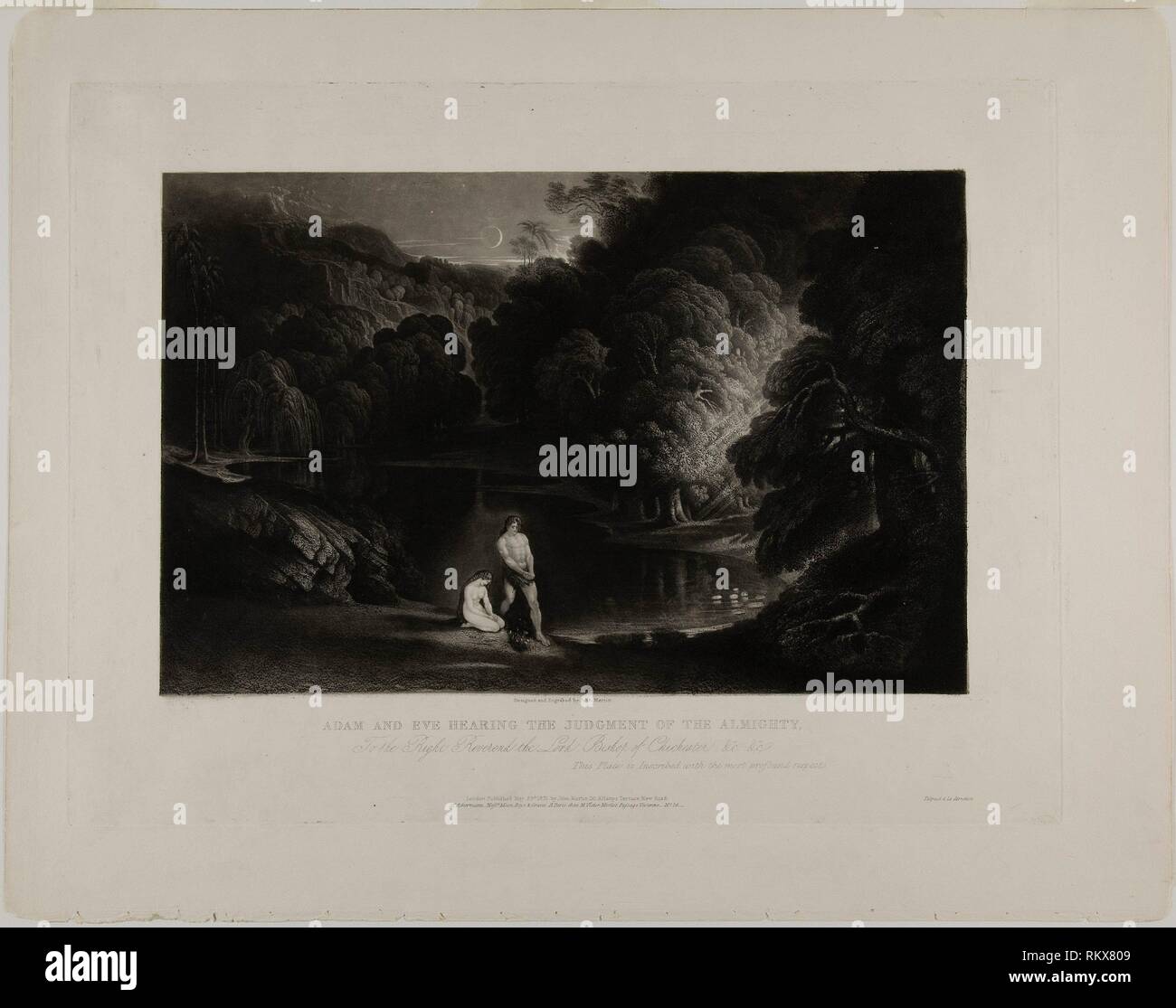 Adam and Eve Hearing the Judgement of the Almighty, from Illustrations