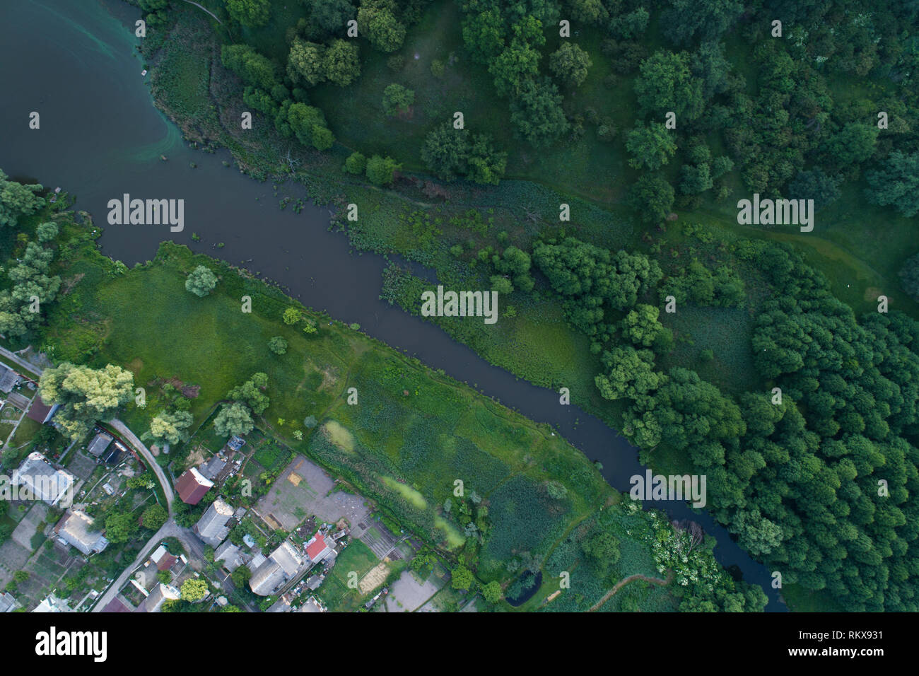 Aerial view lakes in rural hi-res stock photography and images - Alamy