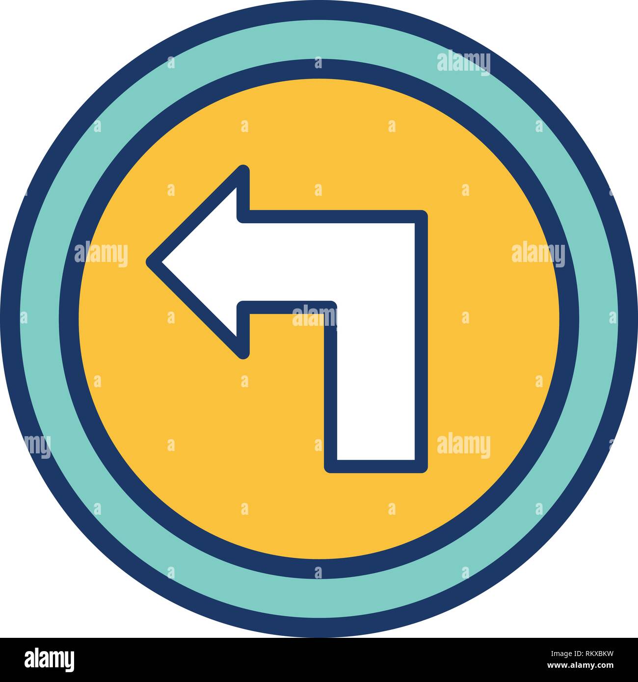 Vector Turn to the left Icon Sign Icon Vector Illustration For Personal ...