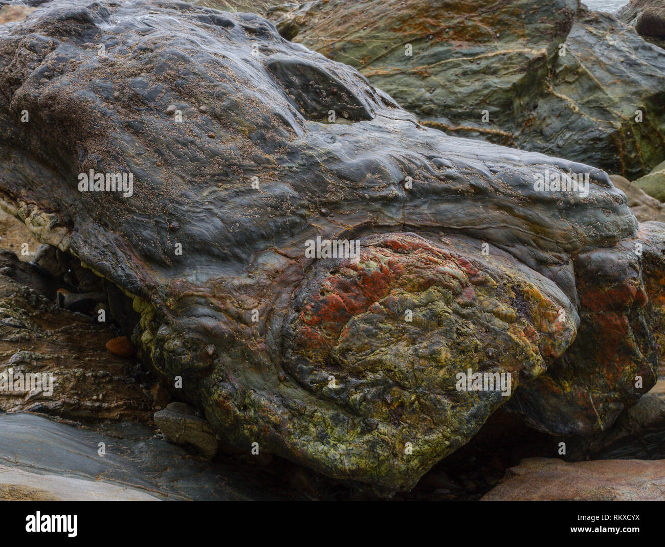 Estribela Rocks Rocks of geological and mineral interest in a beach in the north of ...