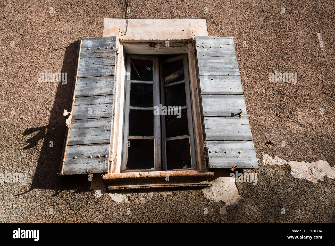 Distressed Wood Window Shutters photo