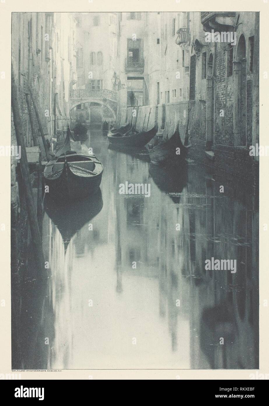 Reflection-Venice - c. 1897 - Alfred Stieglitz American, 1864-1946 - Artist: Alfred Stieglitz, Origin: United States, Date: 1892-1902, Medium: Stock Photo