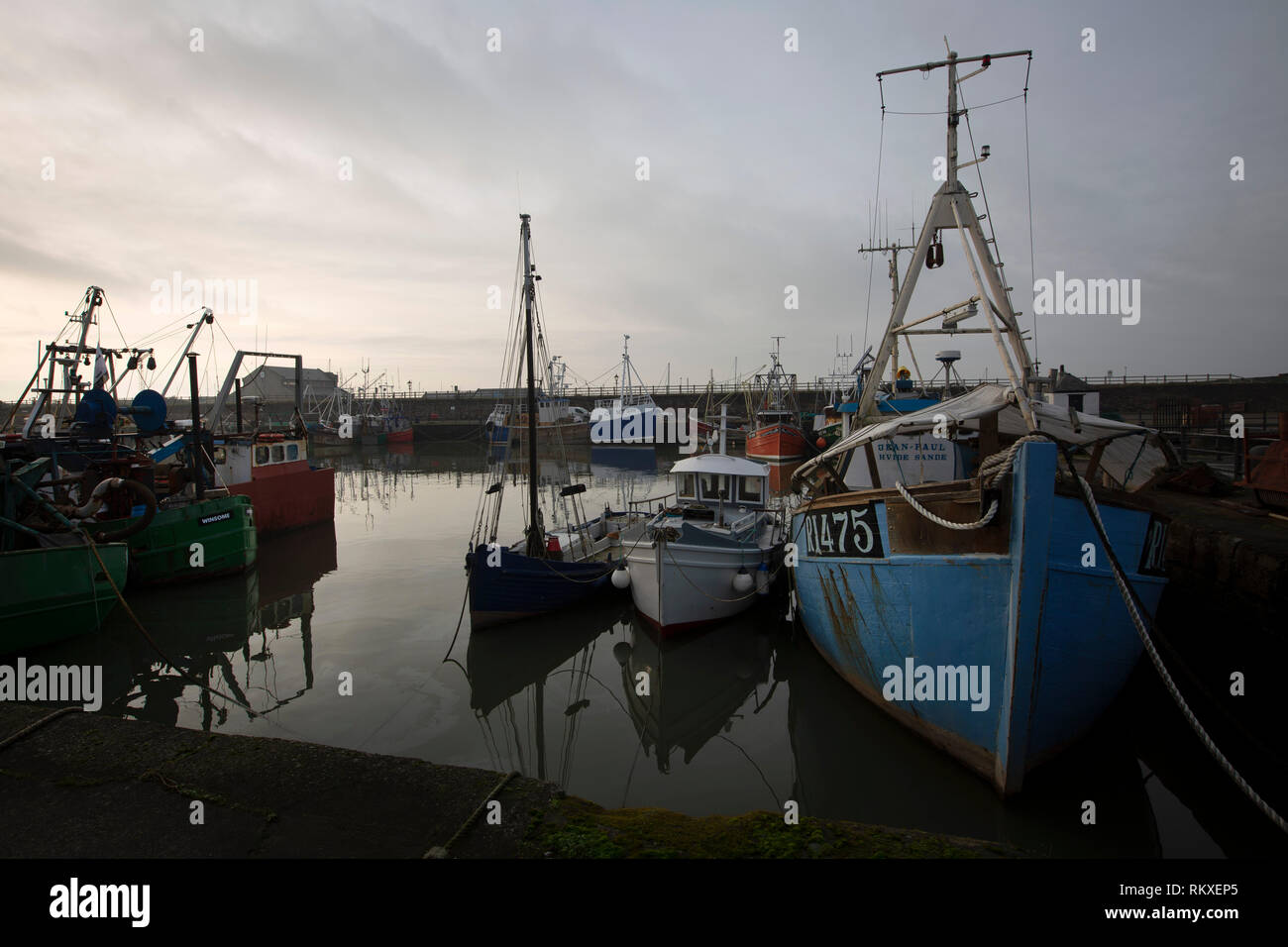 Maryport harbour fishing boat hi-res stock photography and images - Alamy