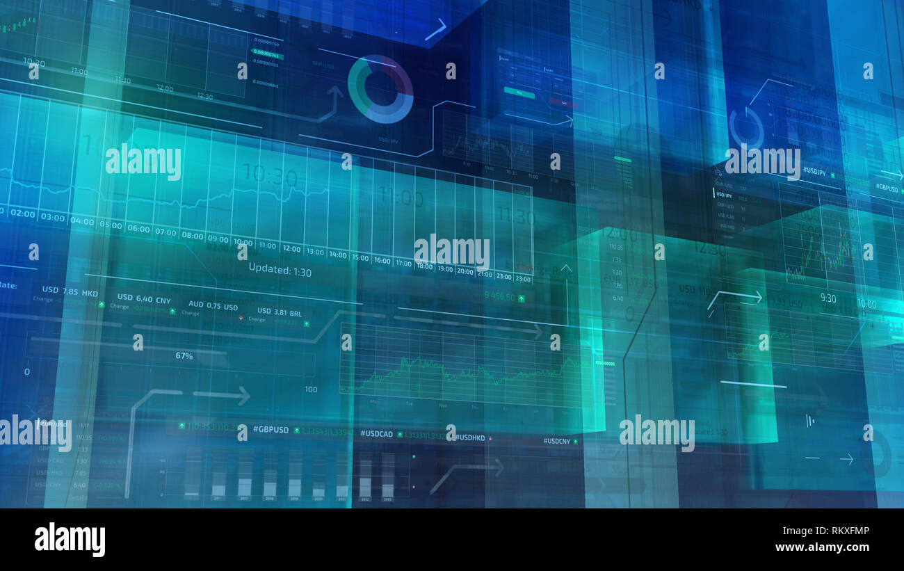 Abstract stock exchange infographics Stock Photo Alamy