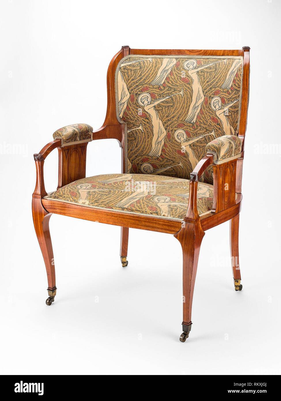Armchair - About 1885 - Designed by Arthur Heygate Mackmurdo (English,  1851-1942) for Pownall Hall, Cheshire Made by E. Goodall and Company Stock  Photo - Alamy