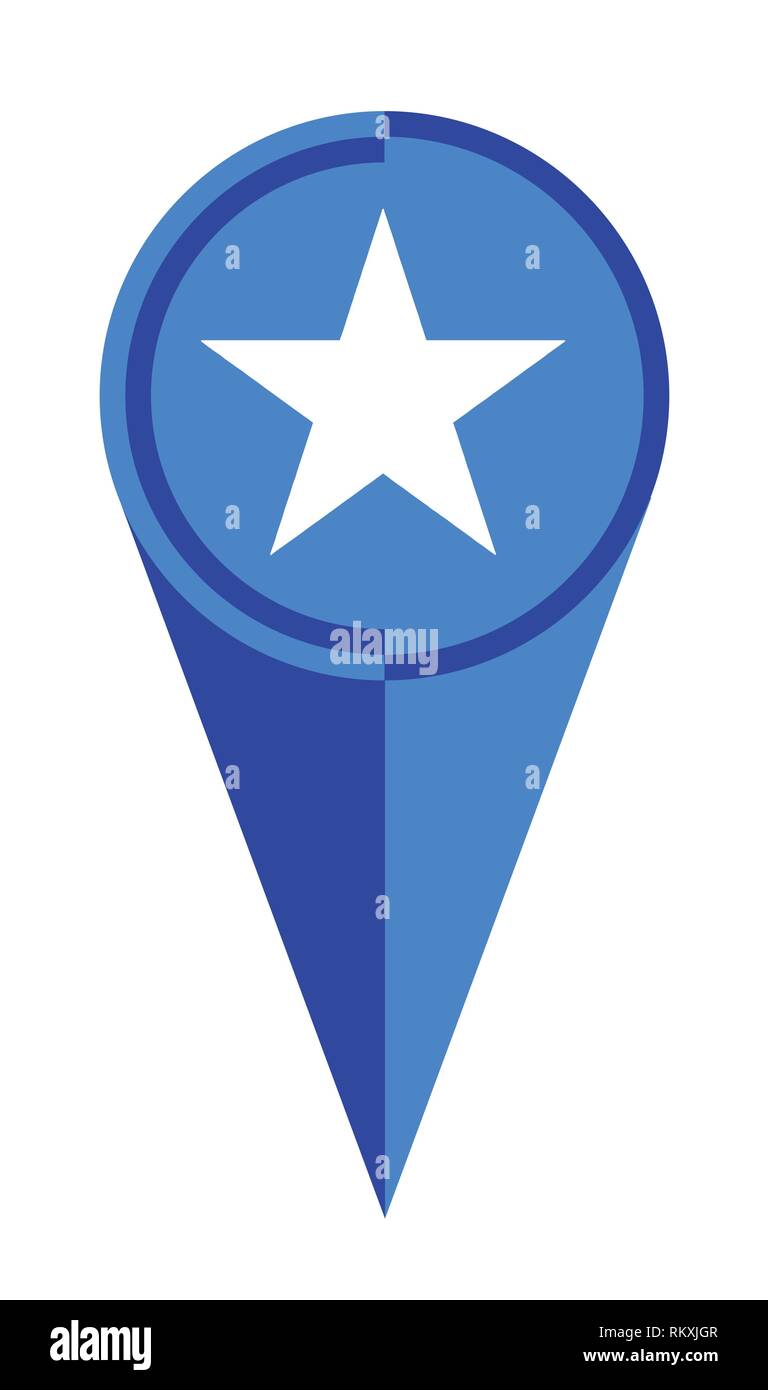 Somalia map pointer pin icon location flag marker Stock Vector