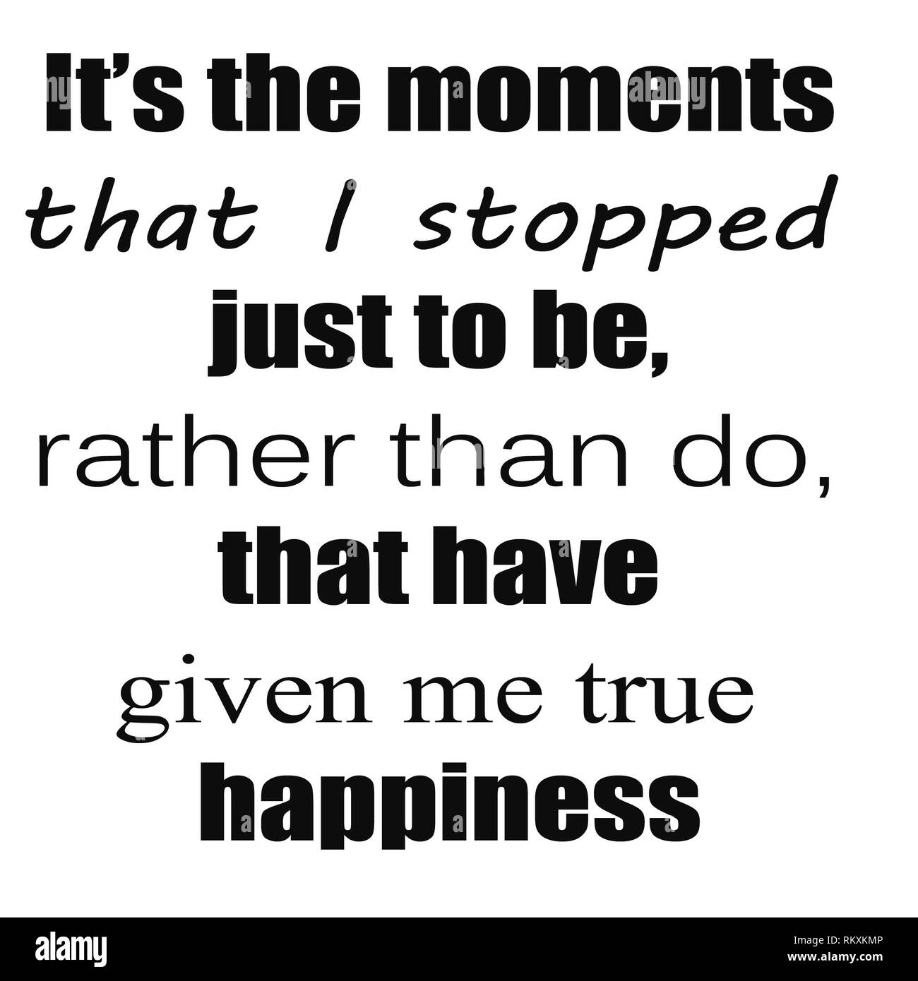 Quotes of happiness and success and words of wisdom Stock Photo - Alamy