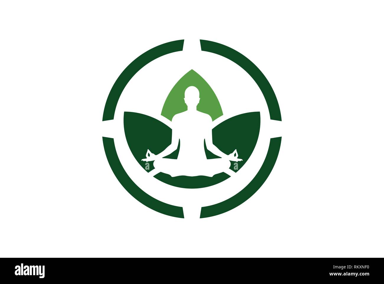 yoga meditation logo abstract icon Stock Vector Image & Art - Alamy