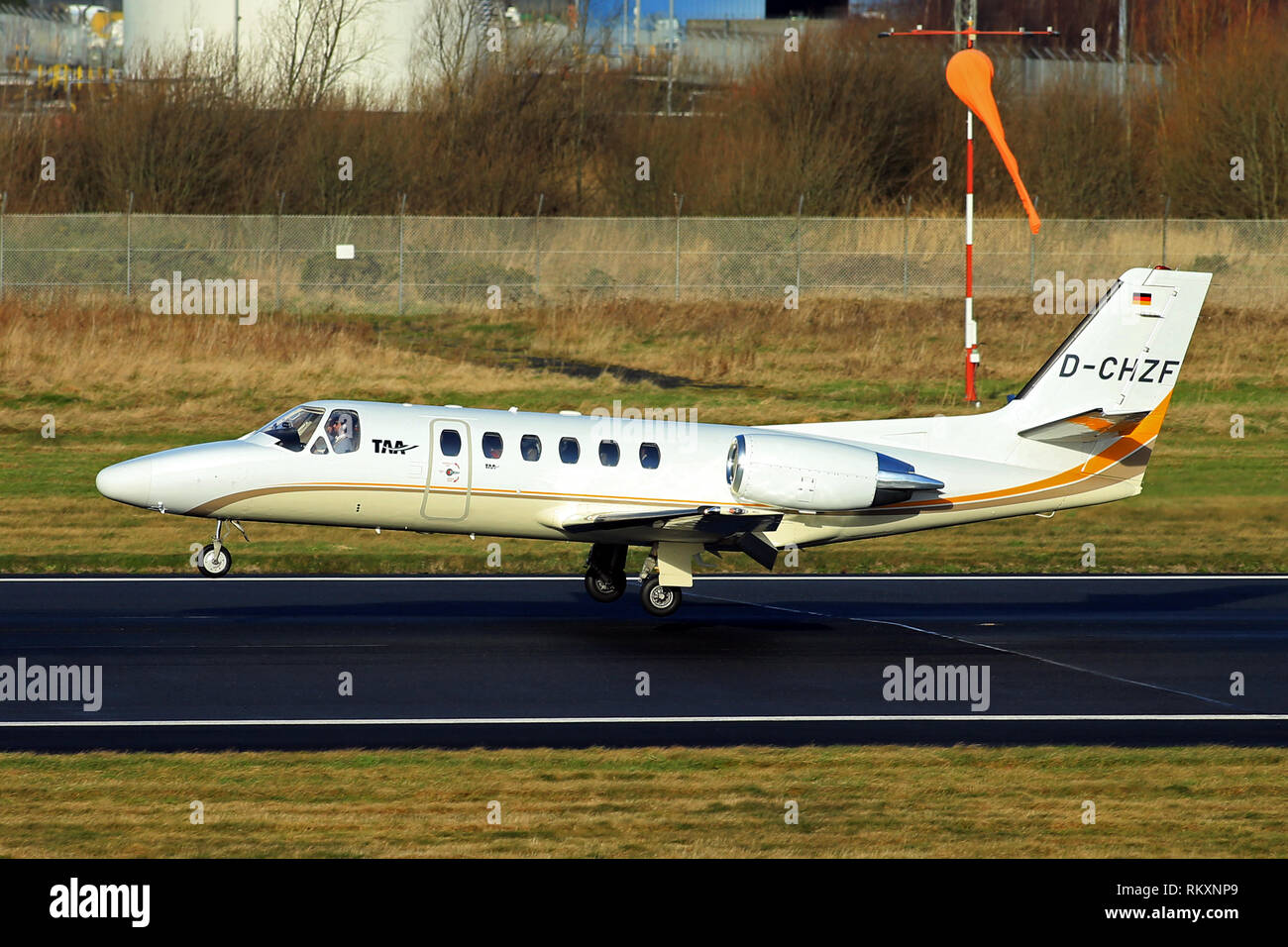 An Air Ambulance Arrives At George Best Belfast City Airport In Belfast Northern Ireland Stock Photo Alamy