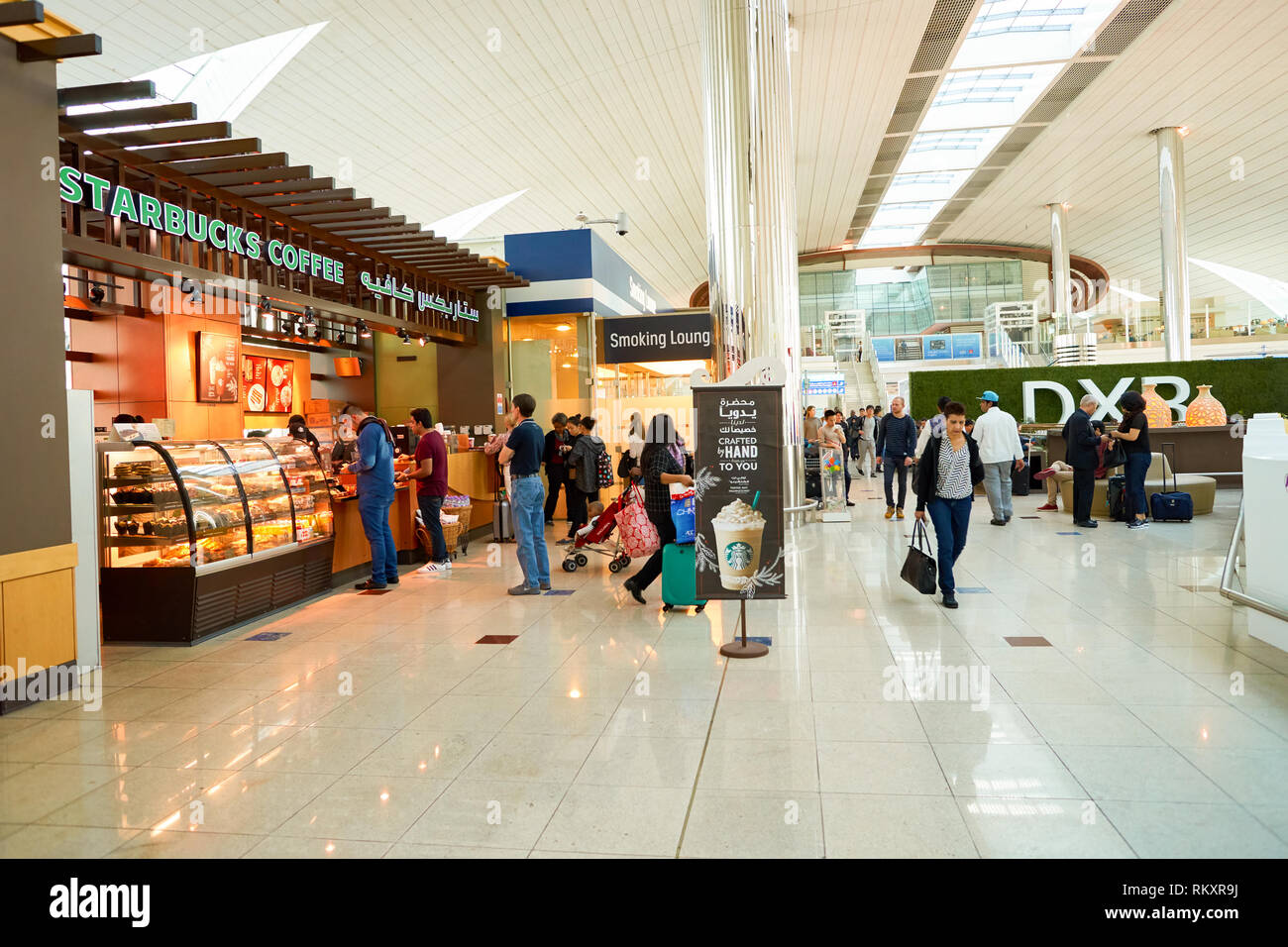 DUBAI CIRCA NOVEMBER, 2016 a Starbucks cafe in Dubai International Airport. Starbucks