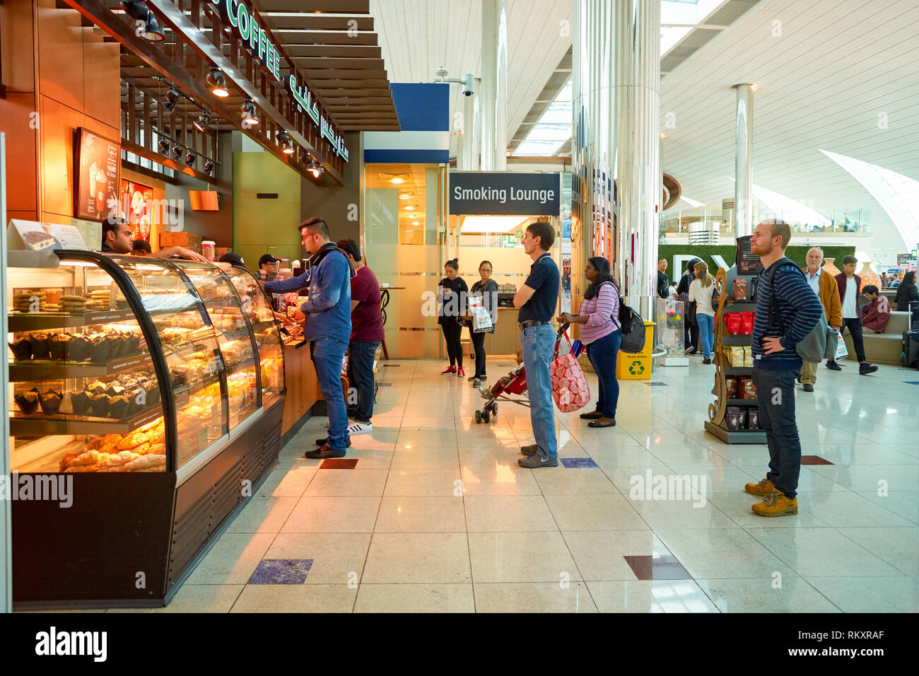 DUBAI CIRCA NOVEMBER, 2016 a Starbucks cafe in Dubai International Airport. Starbucks