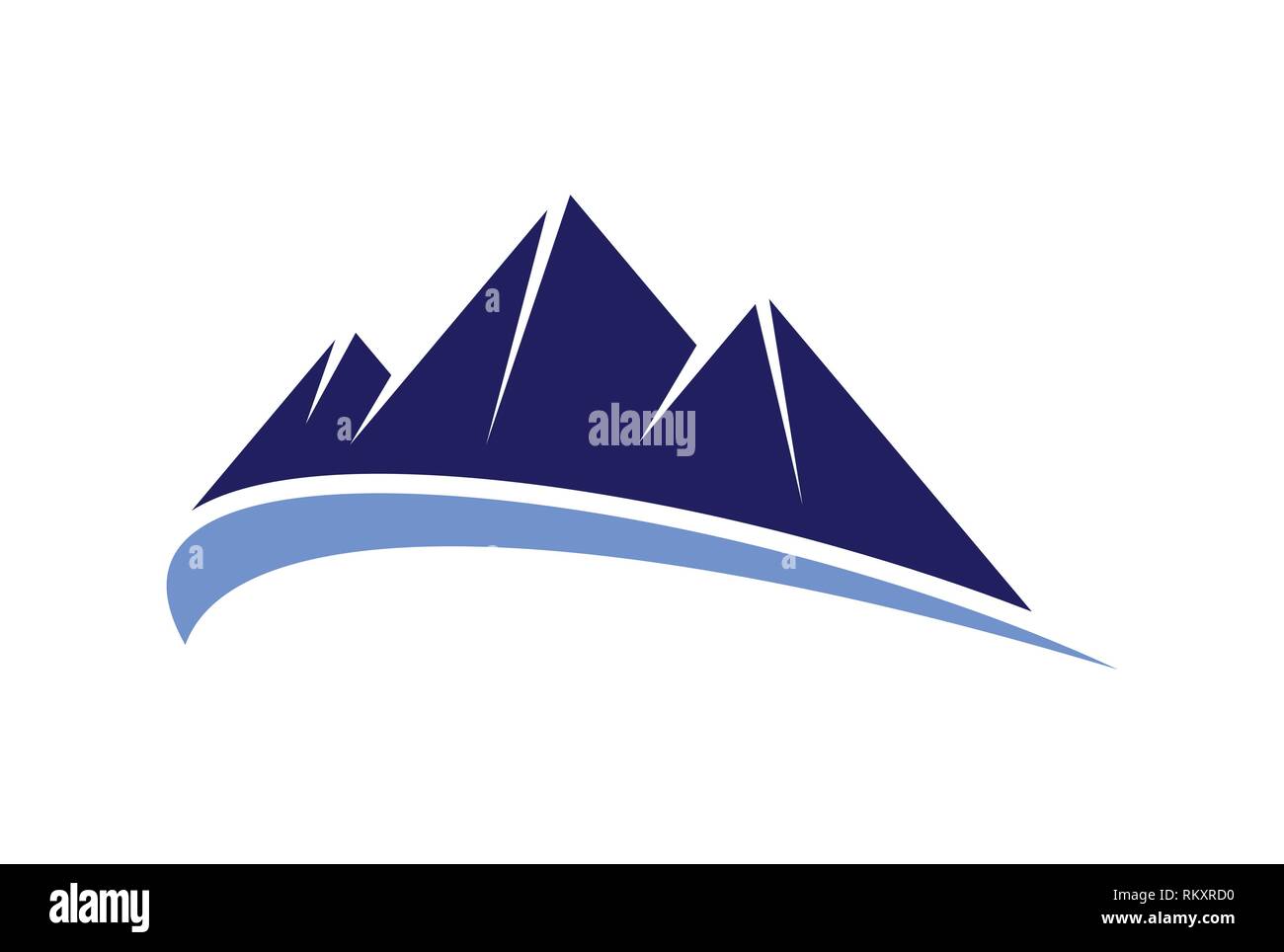 mountain abstract logo simple Stock Vector