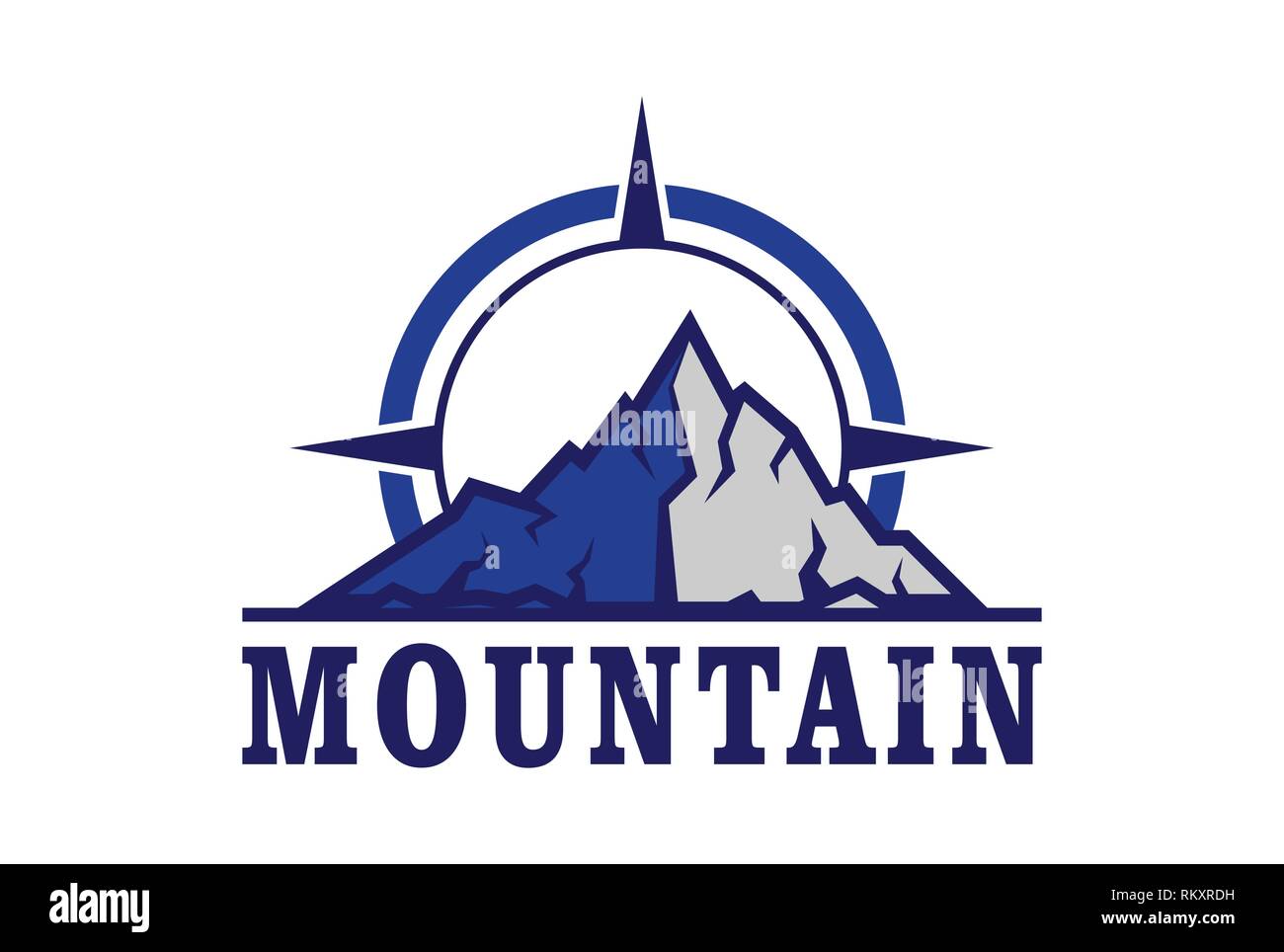 Mountain Abstract Logo Compass Stock Vector Image & Art - Alamy