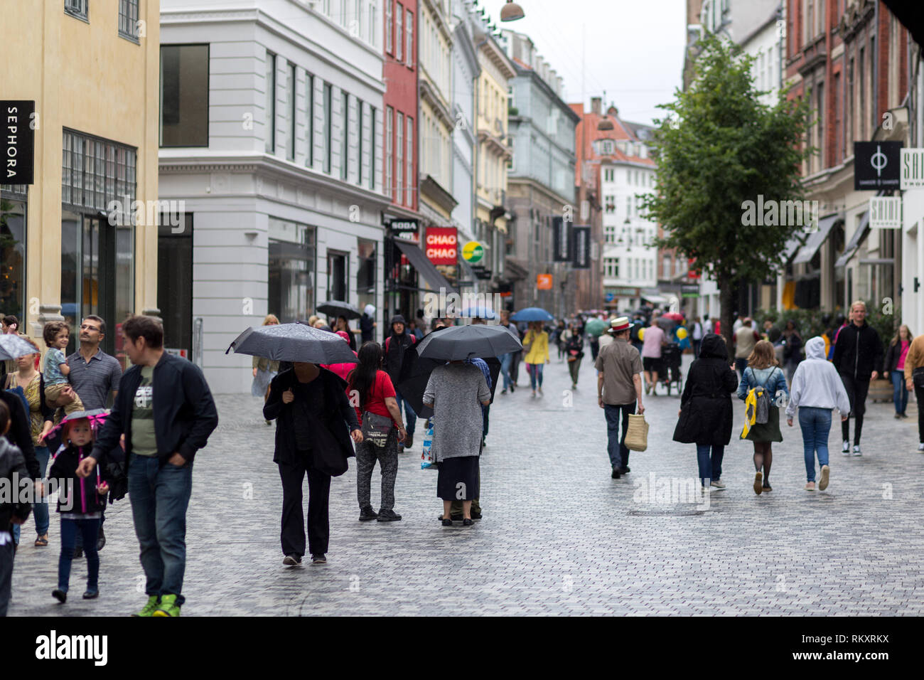 Rainy day in Copenhagen, Denmark Stock Photo Alamy