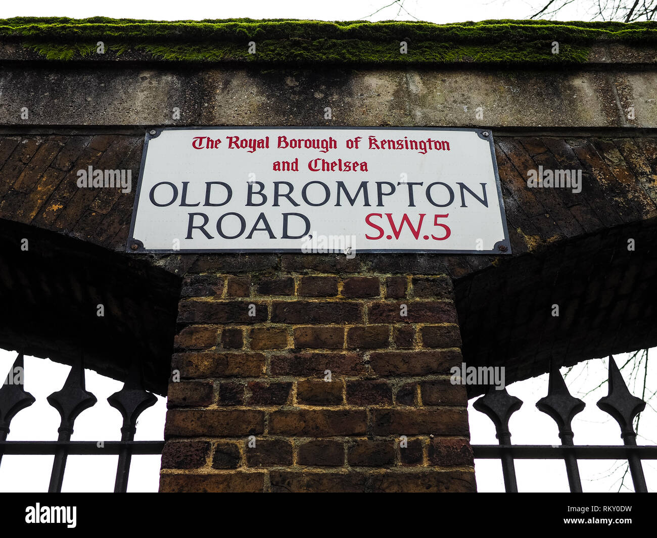 Old Brompton Road Stock Photo