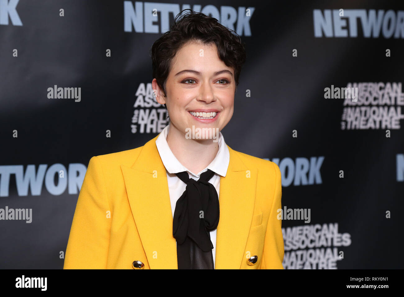 American Associates of the National Theatre celebrates 'Network' on Broadway, held at the Rainbow Room - Arrivals  Featuring: Tatiana Maslany Where: New York, New York, United States When: 12 Jan 2019 Credit: Joseph Marzullo/WENN.com Stock Photo