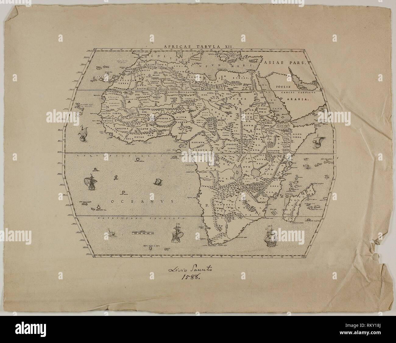 Africae Tabula XII 1588, reprinted 1889 Unknown Artist (English