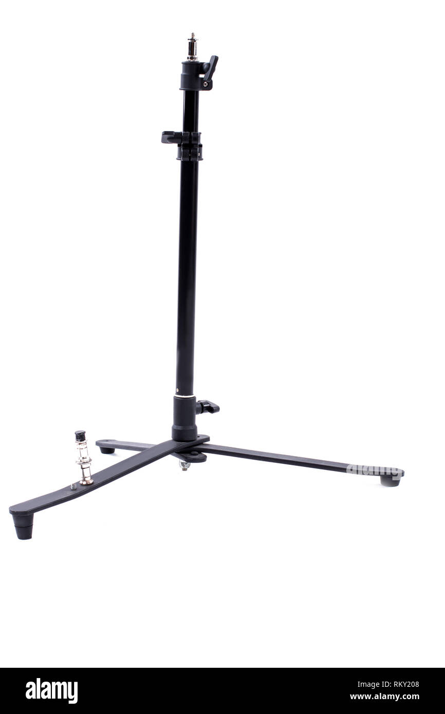 Camera tripod isolated on white background Stock Photo - Alamy