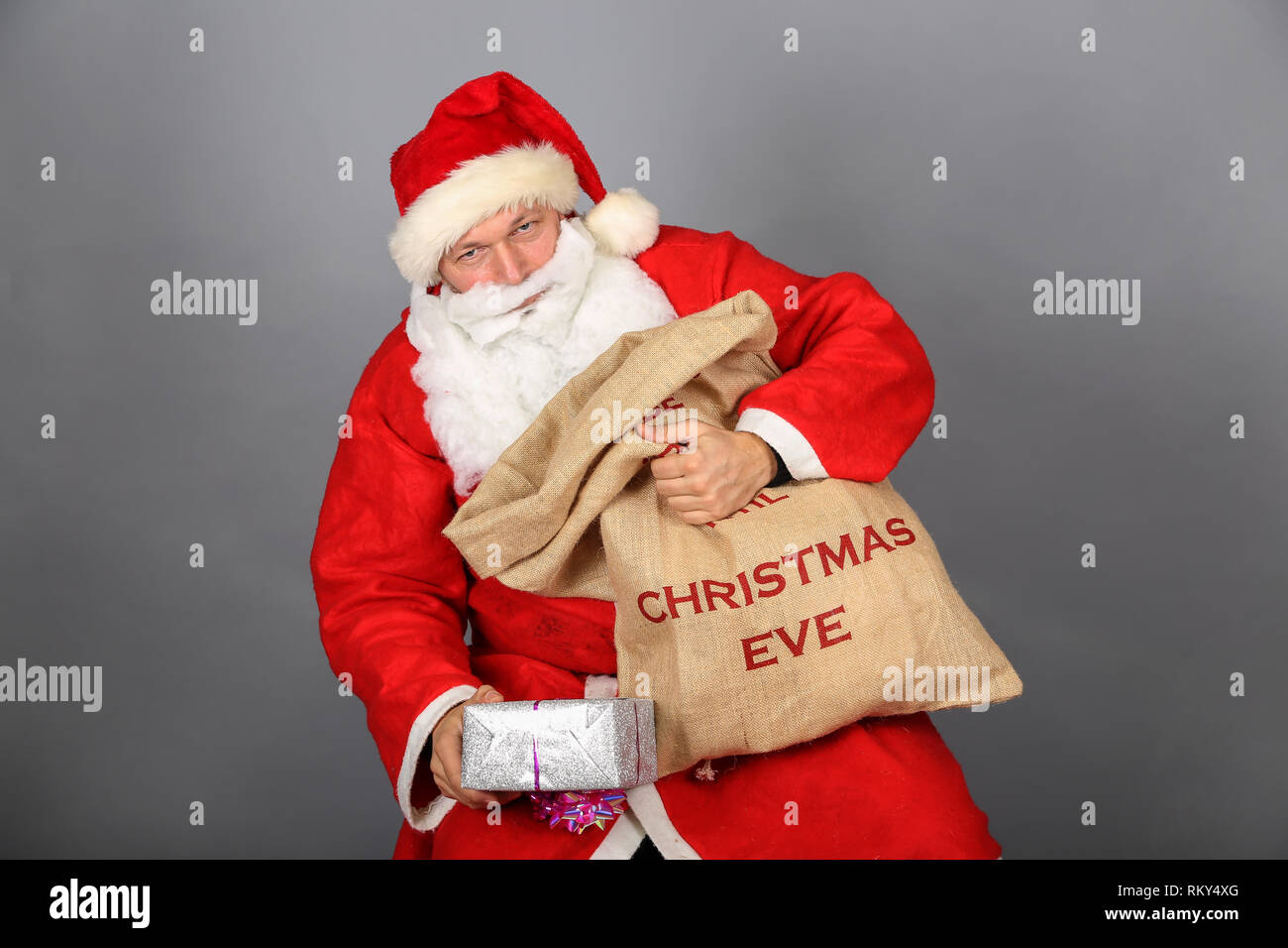 Funny Santa Claus Have A Fun Stock Photo Alamy