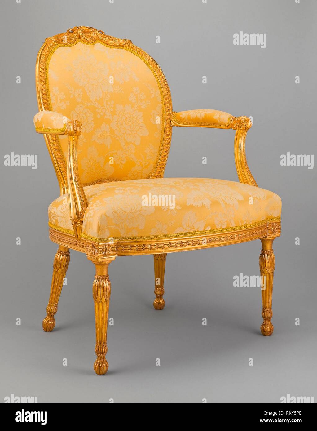 Armchair - 1770/75 - Attributed to Thomas Chippendale English, 1718-1779 London, England - Artist: Thomas Chippendale, I, Origin: England, Date: Stock Photo