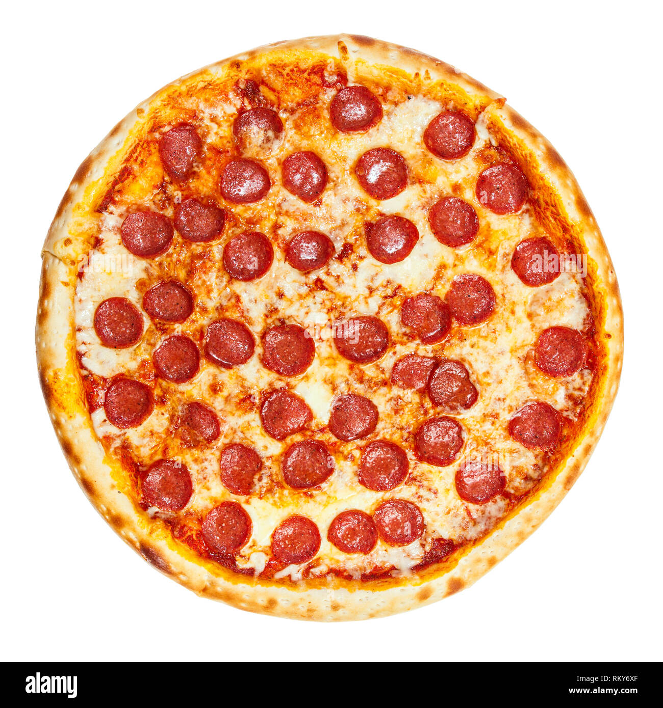 Delicious classic italian Pizza Pepperoni with sausages and cheese