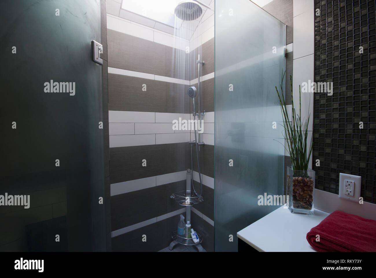 Water Turned on in a Shower Stock Photo Alamy