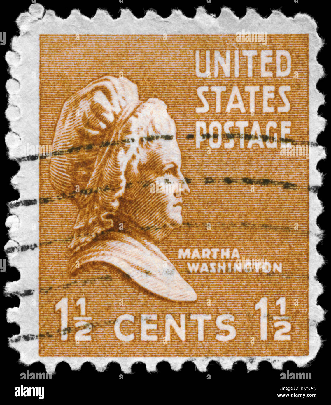 USA CIRCA 1938 A Stamp printed in USA shows the portrait of a Martha