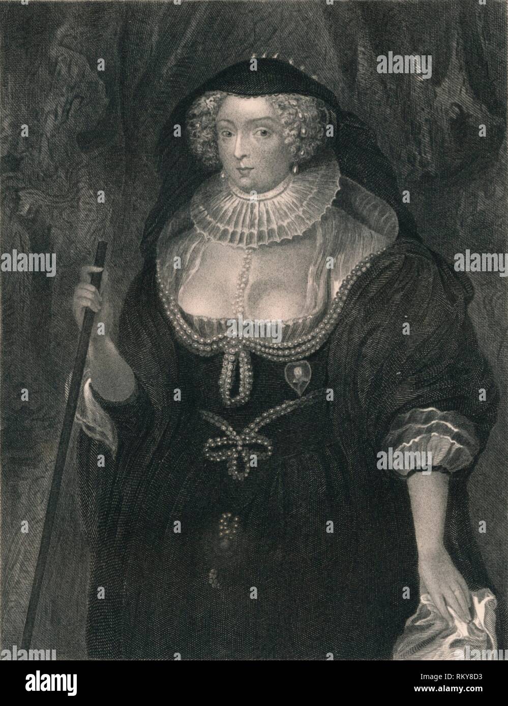 'Frances Howard, Duchess of Richmond', (mid 19th century). Creator: Peter Lightfoot. Stock Photo