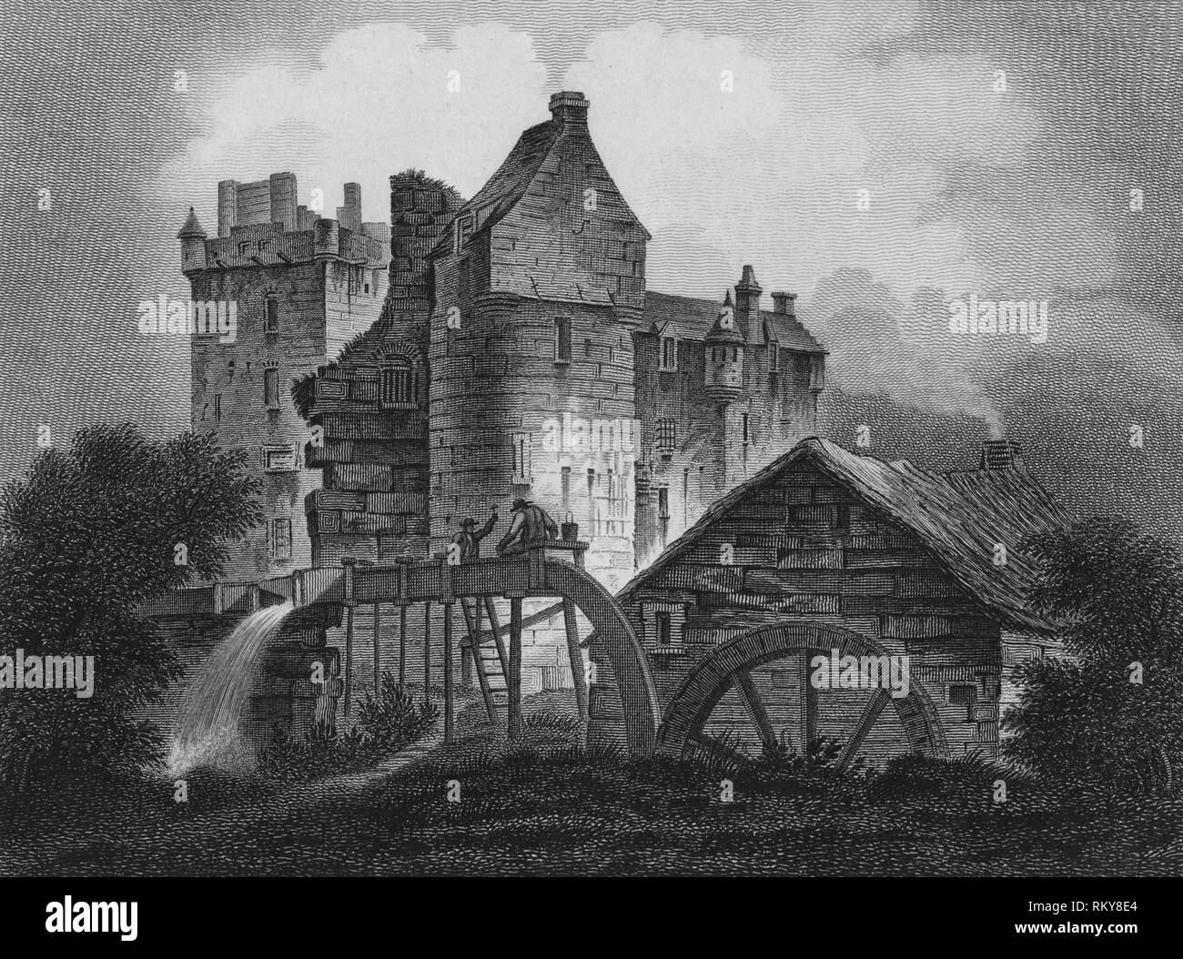 'Elcho Castle', 1803. Creator: James Fittler. Stock Photo