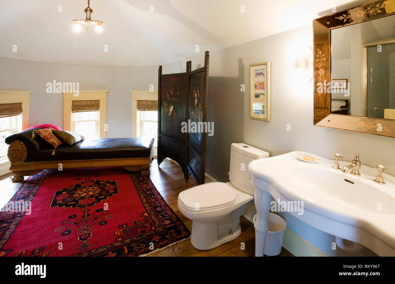 Bathroom sitting area deals