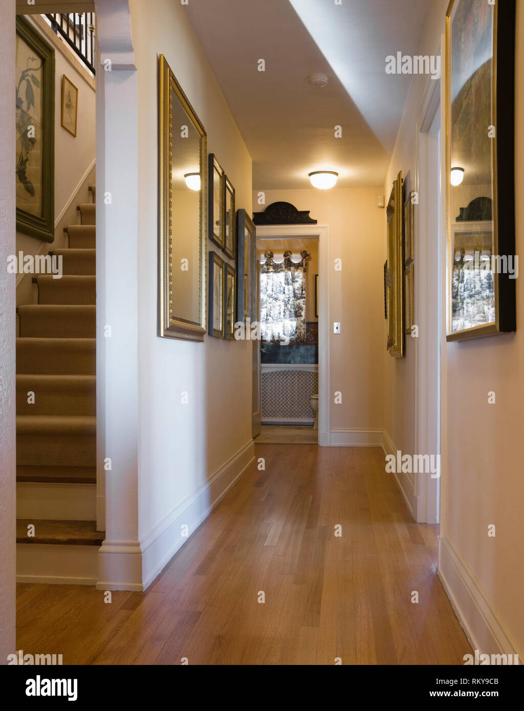 Corridor in house Stock Photo Alamy